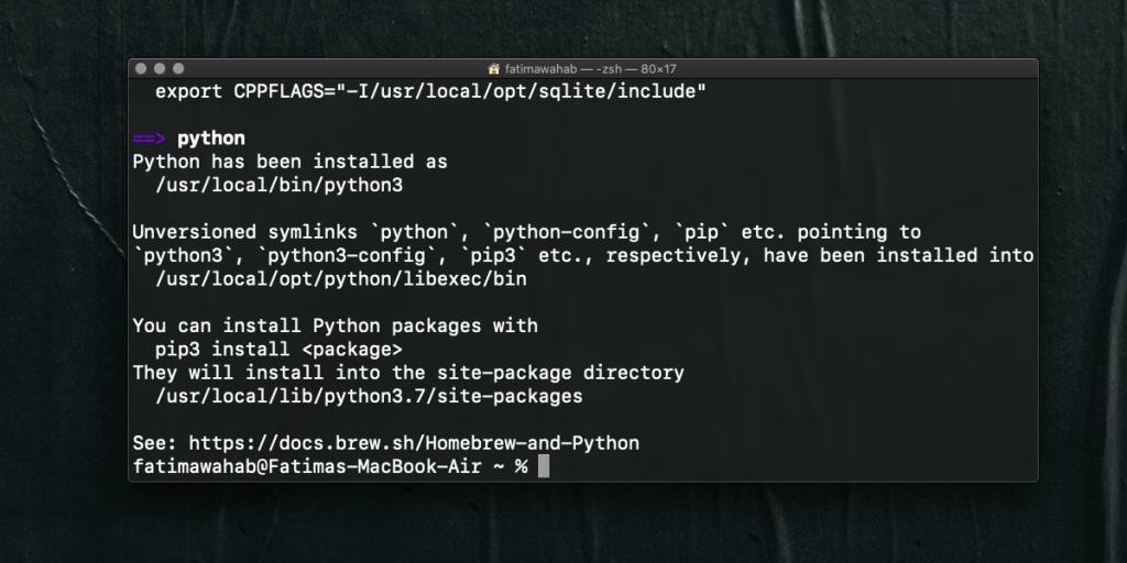 Comment installer Python 3 sur macOS