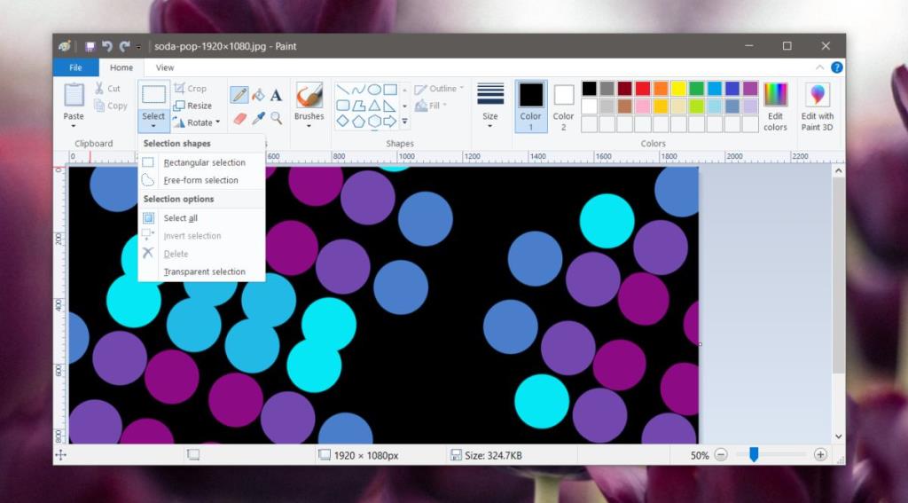 วิธีทำให้พื้นหลังโปร่งใสในโปรแกรมระบายสี (Windows 10)