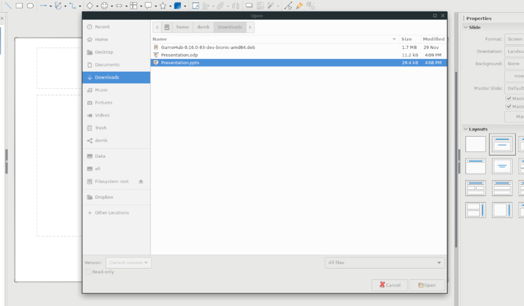 Bagaimana untuk membuka fail Microsoft Powerpoint dalam Libre Office
