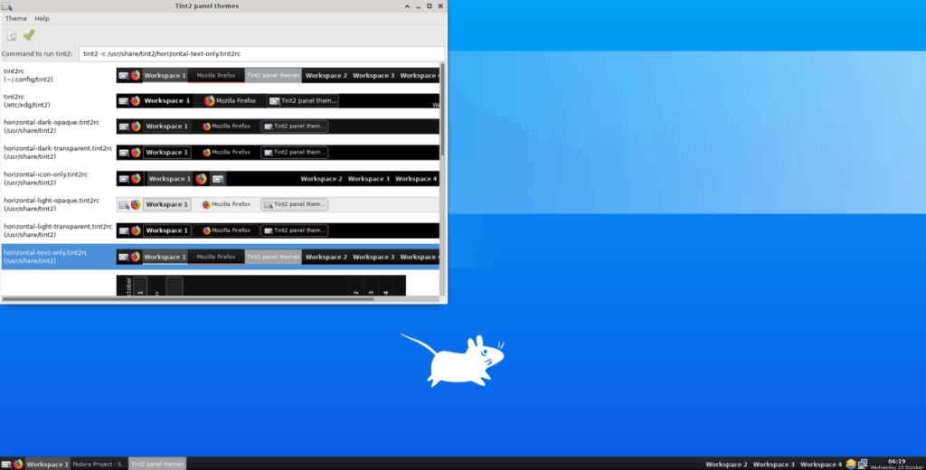 Cara membuat panel Linux khusus dengan Tint2 Cara membuat panel Linux khusus dengan Tint2