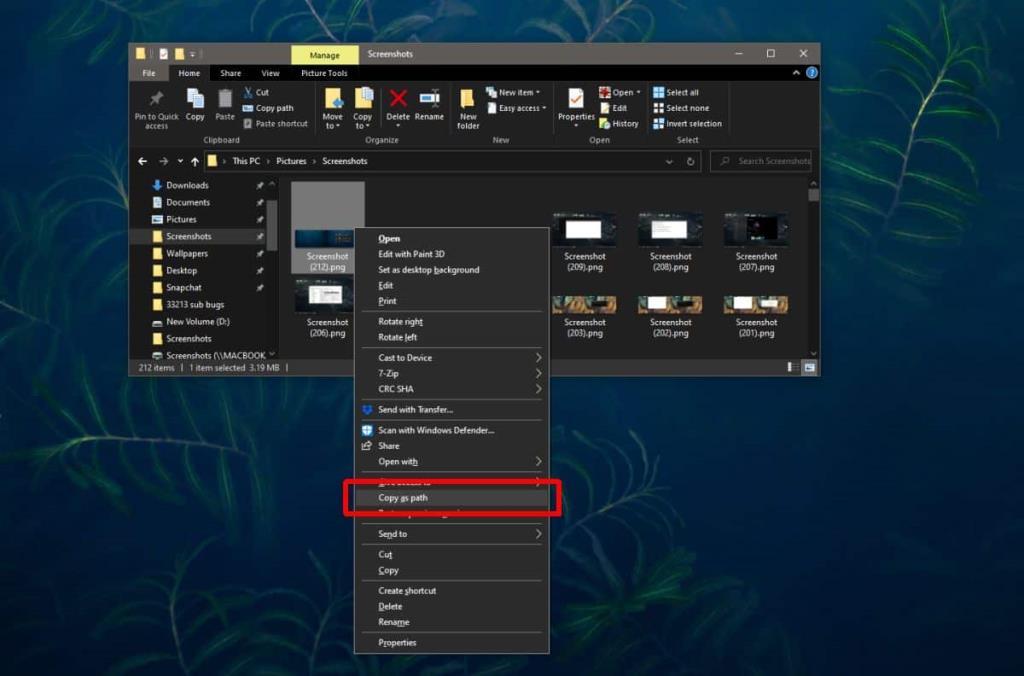 Windows10でファイルまたはフォルダーへの完全なパスを取得する方法