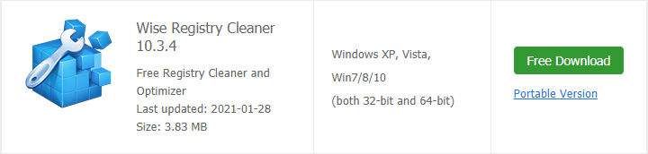 Wise Registry Cleaner（無料）ダウンロードとクイックレビュー