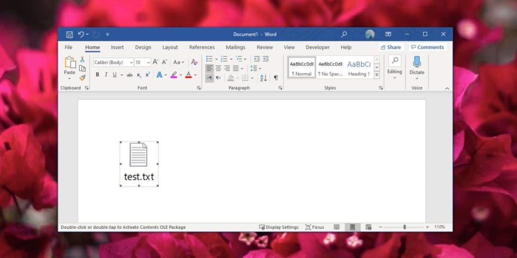 Cara melampirkan file ke dokumen di Word Office 365