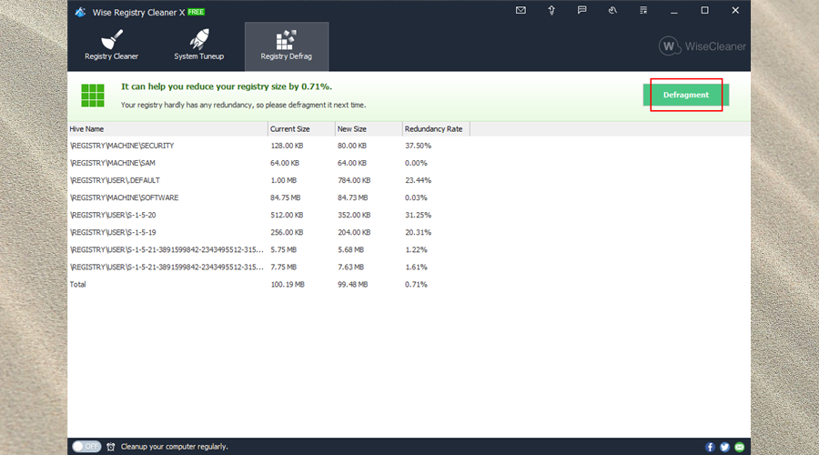 Wise Registry Cleaner（無料）ダウンロードとクイックレビュー