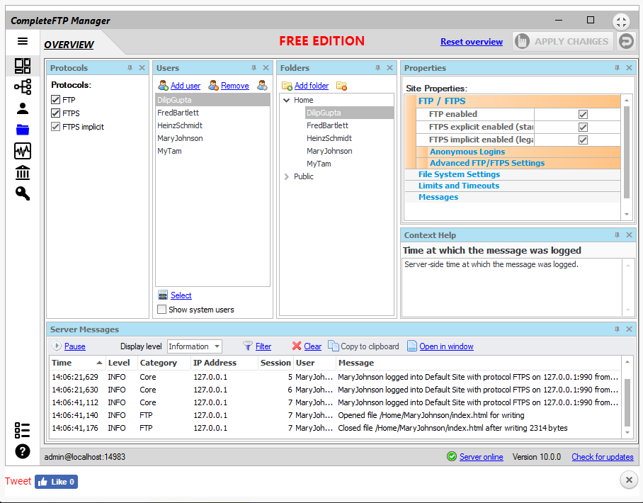 2021年のWindowsおよびLinuxに最適なSFTPおよびFTPSサーバー