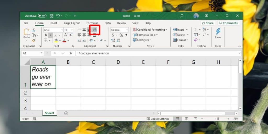 Cara memperbaiki teks yang meluap dalam sel di Excel Office 365