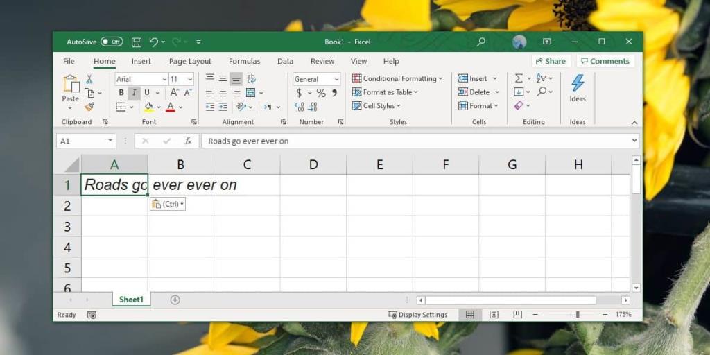 Cara memperbaiki teks yang meluap dalam sel di Excel Office 365