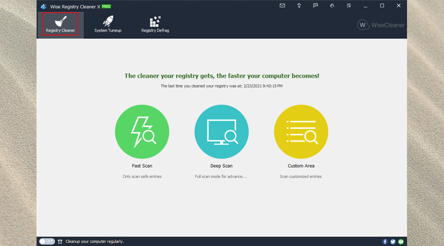 Wise Registry Cleaner（無料）ダウンロードとクイックレビュー