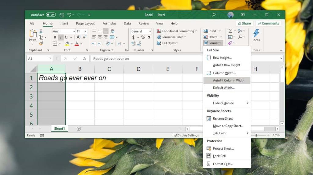 Cara memperbaiki teks yang meluap dalam sel di Excel Office 365