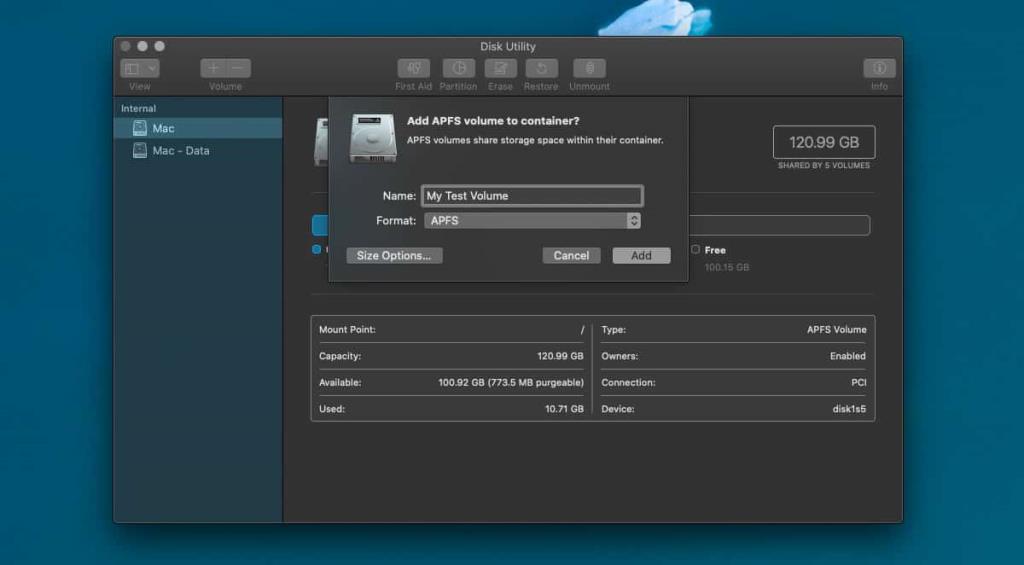 Cara membuat volume APFS dengan kuota penyimpanan di macOS