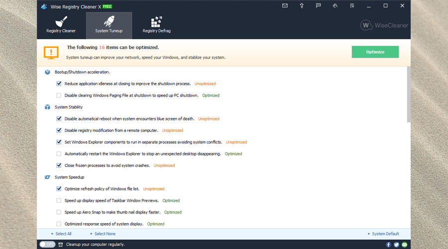 Wise Registry Cleaner（無料）ダウンロードとクイックレビュー