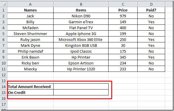 Funkcja SUMA.JEŻELI w programie Excel 2010