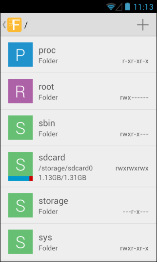 GFileはGmail風のインターフェースを備えたシンプルなAndroidファイルマネージャーです