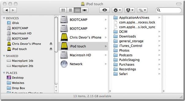 Phone Disk は iPhone、iPad、iPod Touch を Finder で USB ディスクドライブとしてマウントします [Mac]