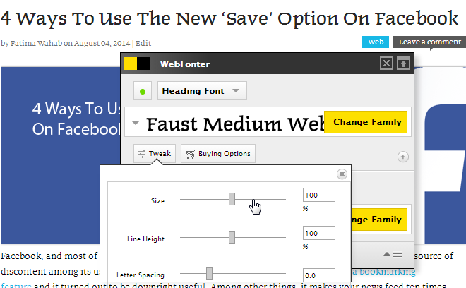 WebFonter: FontShopからフォントを入手して、どんなウェブサイトでもテスト実行