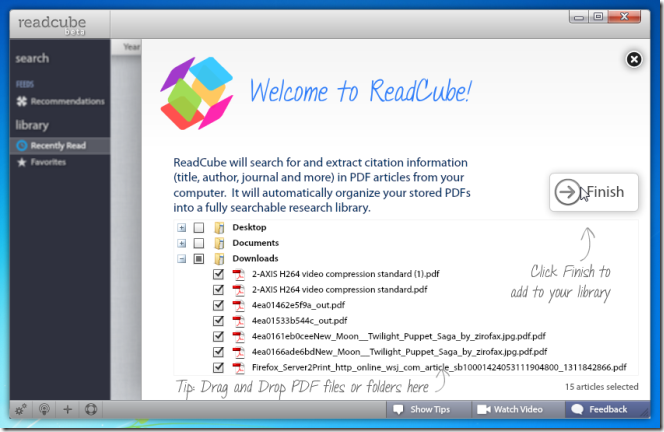 ReadCube: Google ScholarでPDFを検索し、ローカルのPDFファイルを整理する