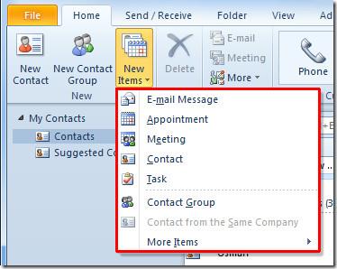 Podręcznik użytkownika dotyczący kontaktów w książce adresowej programu Outlook 2010