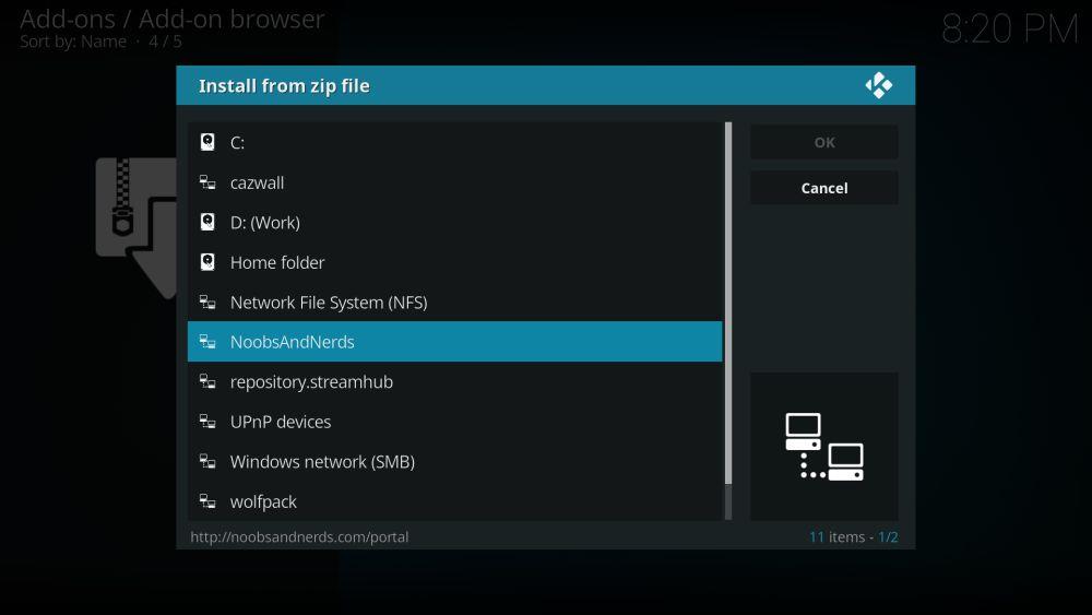 Noobsandnerds Kodiアドオンリポジトリ - Noobsandnerdsリポジトリのインストール方法