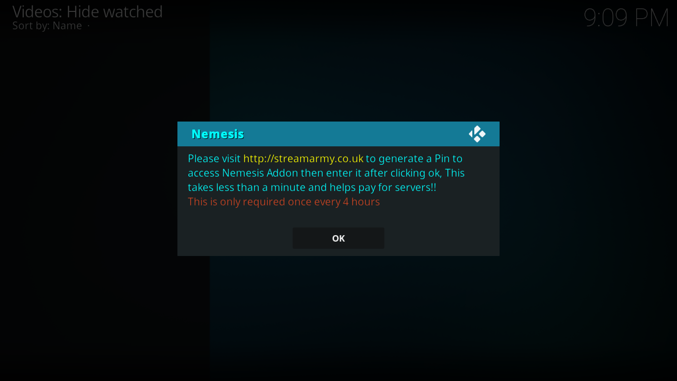 Nemesis Kodiアドオン – KodiにNemesisをインストールする方法