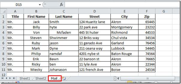 Mala direta do Word 2010 Mala direta do Word 2010