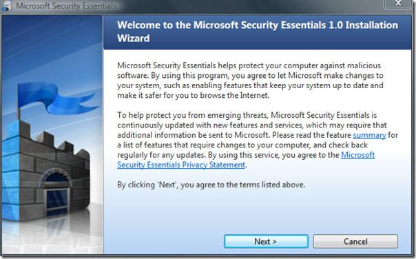 Microsoft Security Essentials のレビュー（スクリーンショット付き）