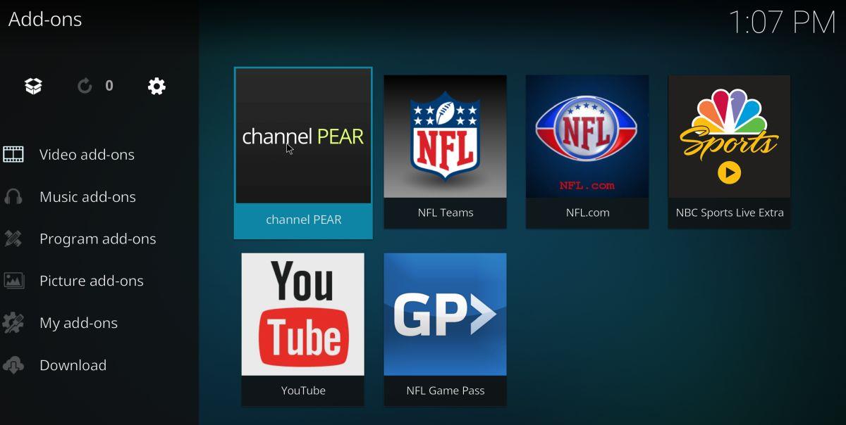 Channel Pear Kodiアドオン、インストールチュートリアルと発見