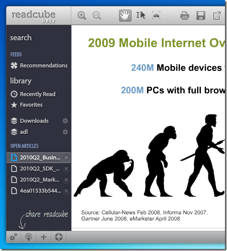 ReadCube: Google ScholarでPDFを検索し、ローカルのPDFファイルを整理する