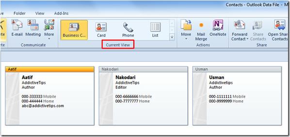 Podręcznik użytkownika dotyczący kontaktów w książce adresowej programu Outlook 2010