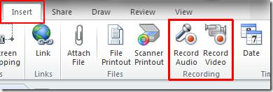 Audio en video opnemen in Office OneNote 2010 Audio en video opnemen in Office OneNote 2010