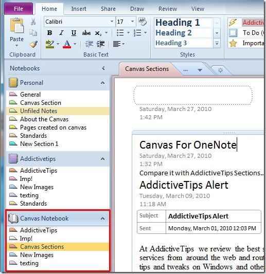OneNote 2007 および 2010 用 Canvas アドオン OneNote 2007 および 2010 用 Canvas アドオン