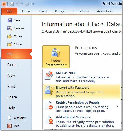PowerPoint 2010 Sunumunu Parola ile Koru [Şifreleme]