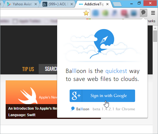 Balloon: 記事、画像、PDF を Dropbox または Google Drive に保存 [Chrome]