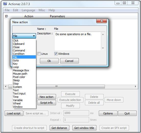 Actionazでキーボードとマウスのクリックをエミュレートする Actionazでキーボードとマウスのクリックをエミュレートする