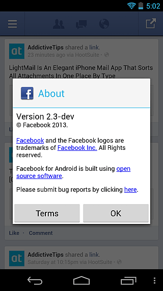 流出したFacebook Home APKをAndroidデバイスにインストールする 流出したFacebook Home APKをAndroidデバイスにインストールする