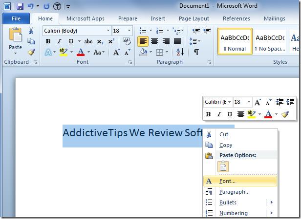Word 2010でフォントスタイルセットと合字を適用する Word 2010でフォントスタイルセットと合字を適用する