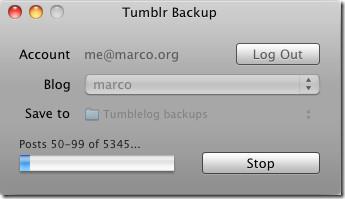 Tumblrブログのバックアップ [Mac]