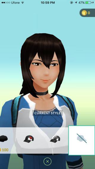 ポケモンGOのアバターから帽子、手袋、バックパックを外す方法