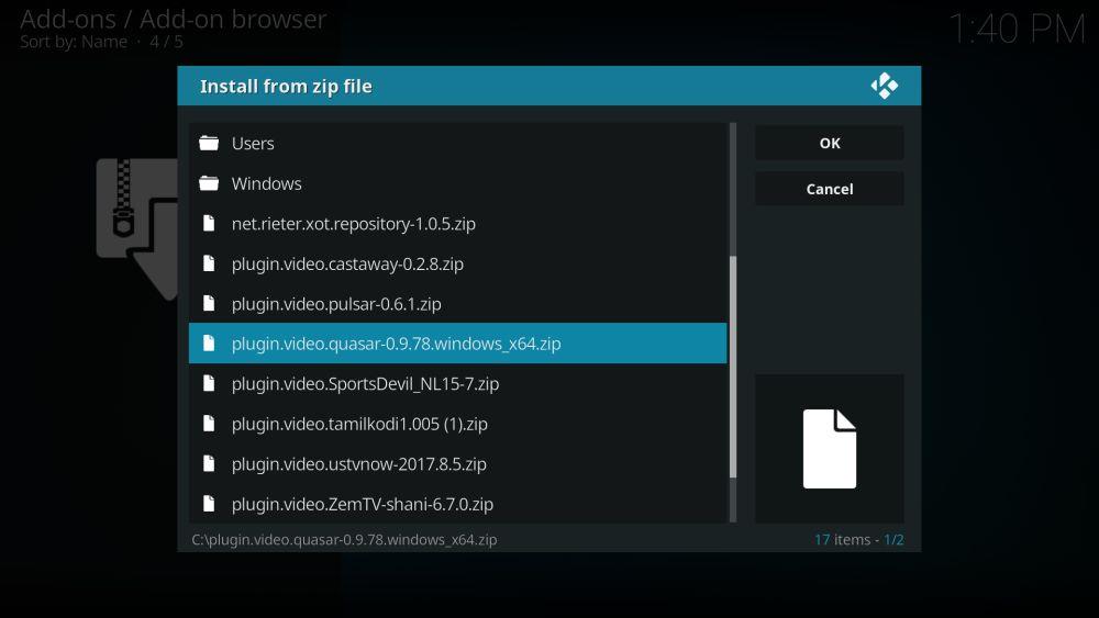 Quasar Kodi Add-on: Installation und Fehlerbehebung