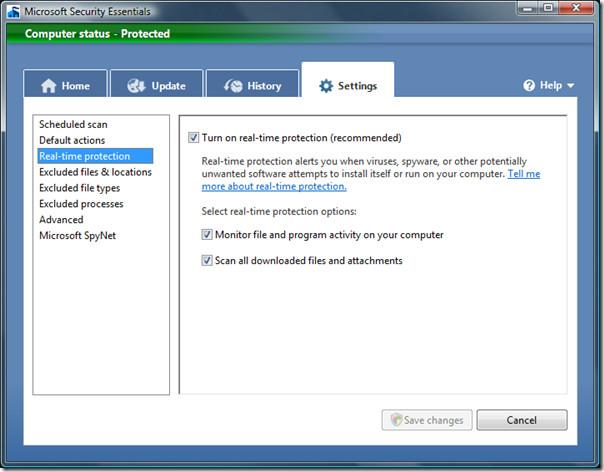 Microsoft Security Essentials のレビュー（スクリーンショット付き）
