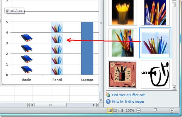 Excel 2010: 絵文字(画像付きグラフ) Excel 2010: 絵文字(画像付きグラフ)