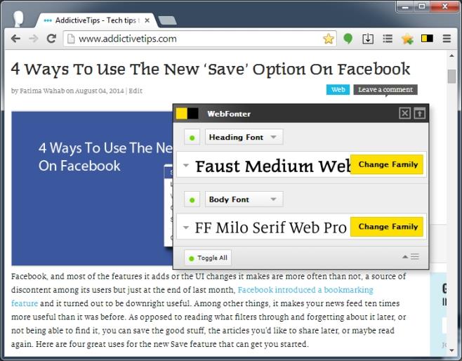 WebFonter: FontShopからフォントを入手して、どんなウェブサイトでもテスト実行