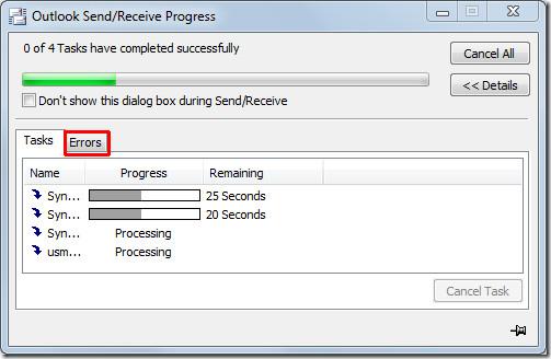 Omówienie wysyłania/odbierania w programie Outlook 2010