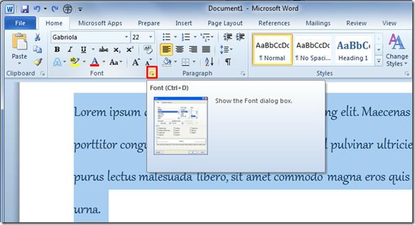 Word 2010でフォントスタイルセットと合字を適用する Word 2010でフォントスタイルセットと合字を適用する
