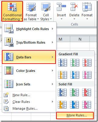 دليل حول أشرطة بيانات Excel 2010 دليل حول أشرطة بيانات Excel 2010