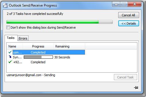 Omówienie wysyłania/odbierania w programie Outlook 2010