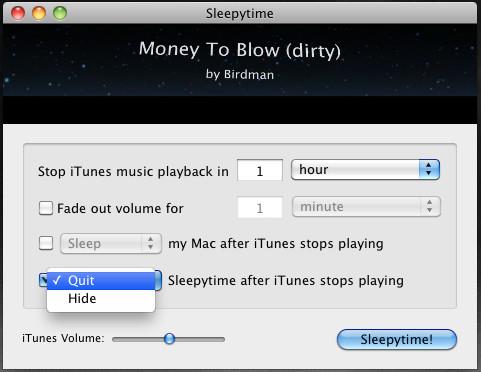 iTunesの音楽再生を自動的に停止し、Macをシャットダウンする