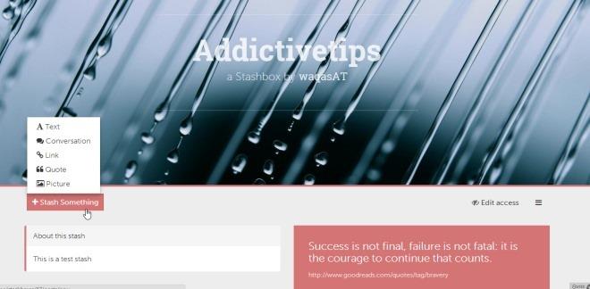 Stashhh.me: ウェブ上で興味深いコンテンツのコレクションを作成して共有する