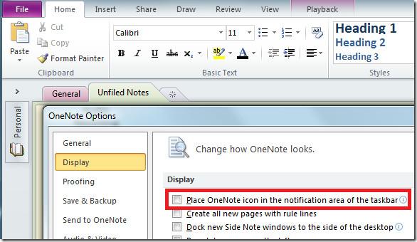 OneNote 2010 スクリーン クリッパーをスタートアップから削除する