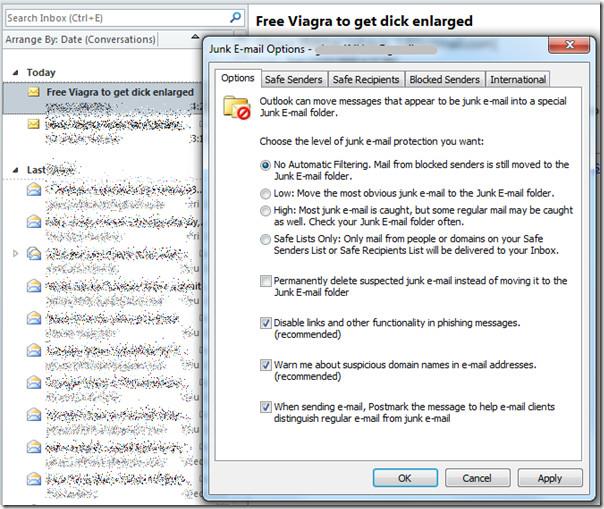 Filtr wiadomości-śmieci/spamu w programie Outlook 2010 Filtr wiadomości-śmieci/spamu w programie Outlook 2010
