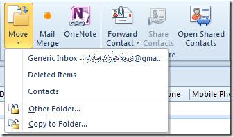 Podręcznik użytkownika dotyczący kontaktów w książce adresowej programu Outlook 2010